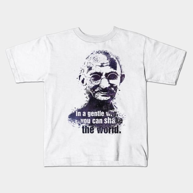 Gandhi quote Kids T-Shirt by conquart